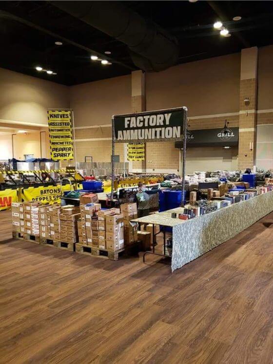 Ammo vendor booth at MAC Shows event