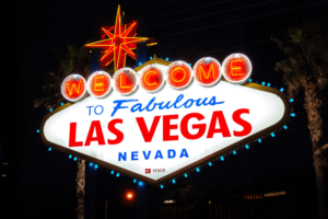 brightly lit sign that says "welcome to fabulous las vegas nevada"