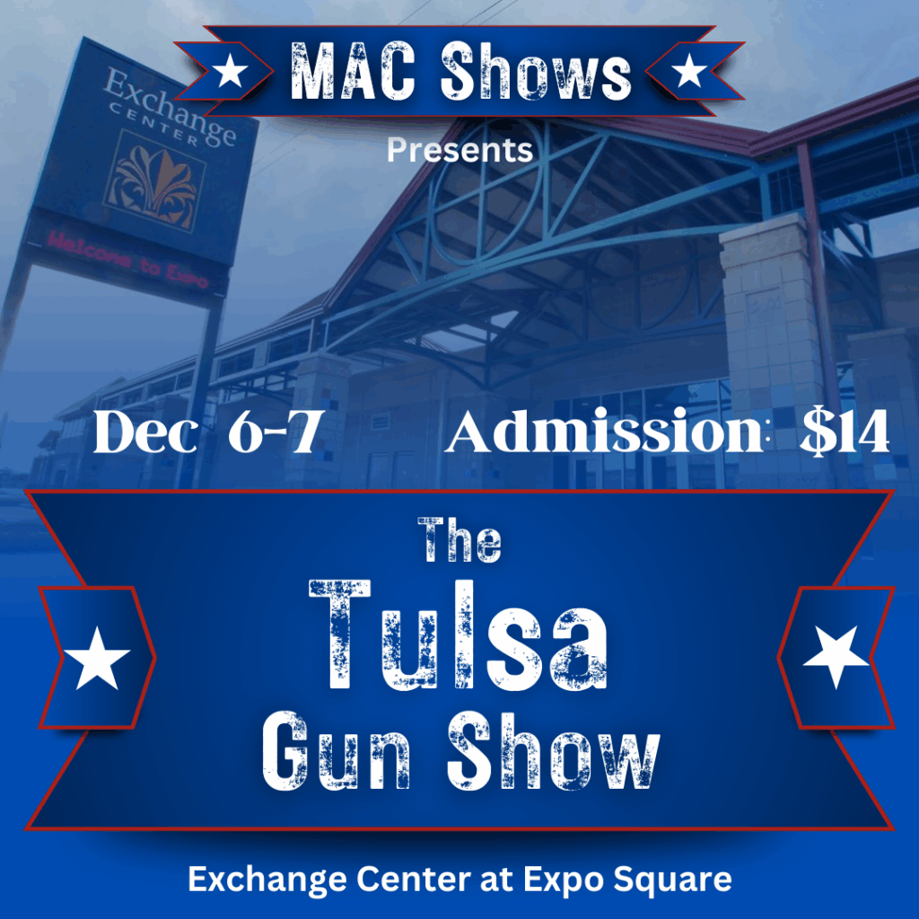 Mac shows banner for Tulsa Gun Show