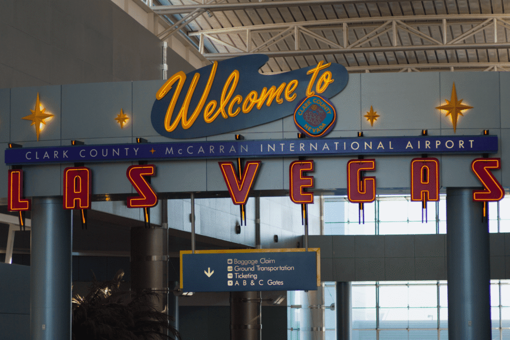 Welcome to Las Vegas Airport Sign